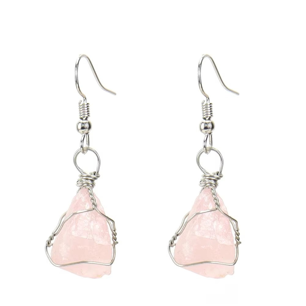 Tourmaline and agate and crystal earrings – view 8