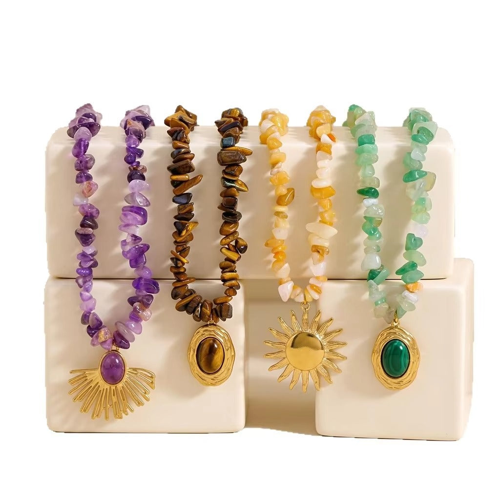 Natural stone necklace – view 8