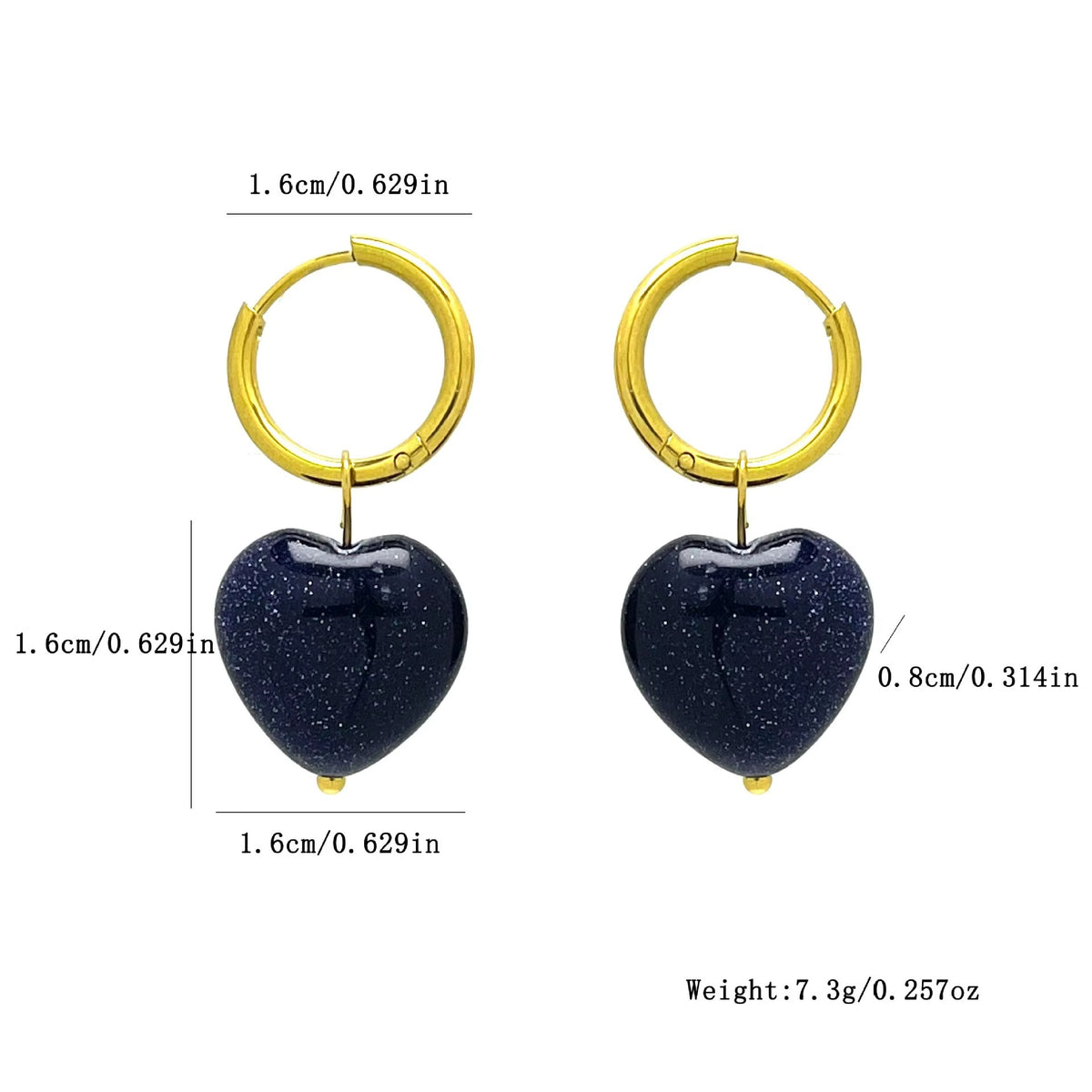 Natural stone earrings – view 8