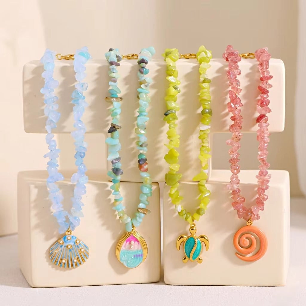 Natural stone necklace – view 9