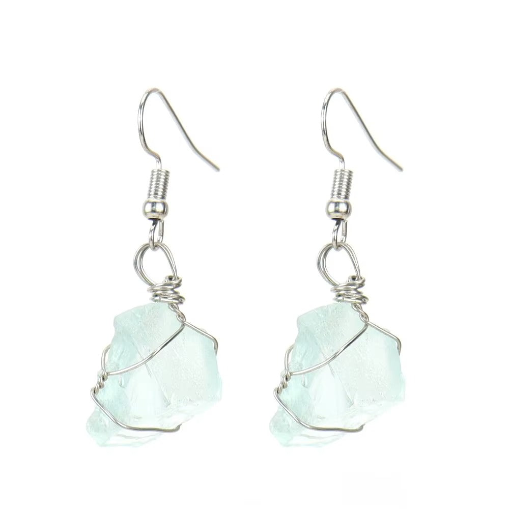 Tourmaline and agate and crystal earrings – view 18