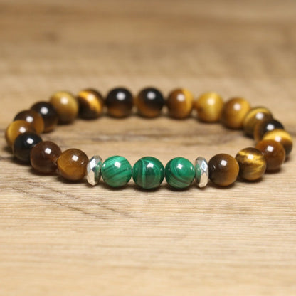 Tiger eye and malachite bracelet – view 6