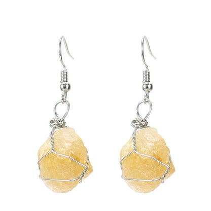 Tourmaline and agate and crystal earrings – view 11