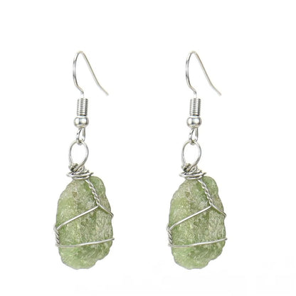 Tourmaline and agate and crystal earrings – view 12