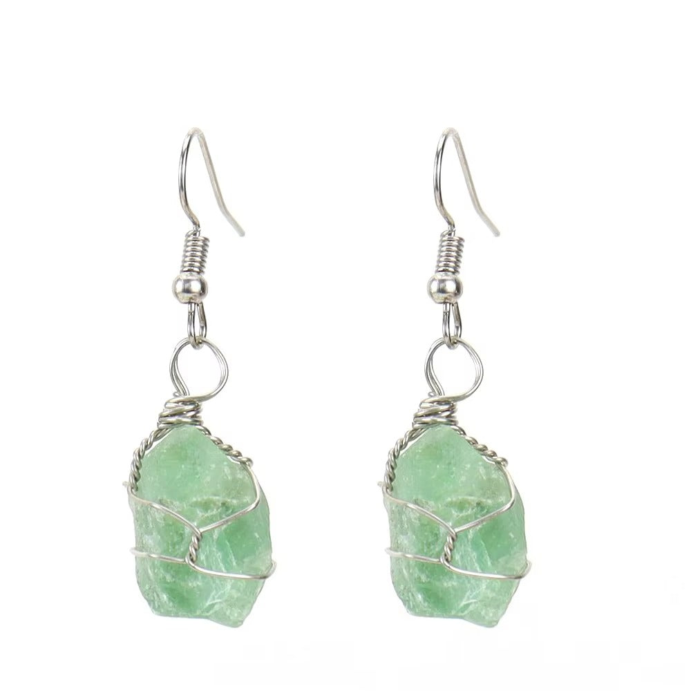 Tourmaline and agate and crystal earrings – view 13