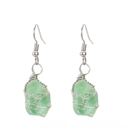 Tourmaline and agate and crystal earrings – view 13