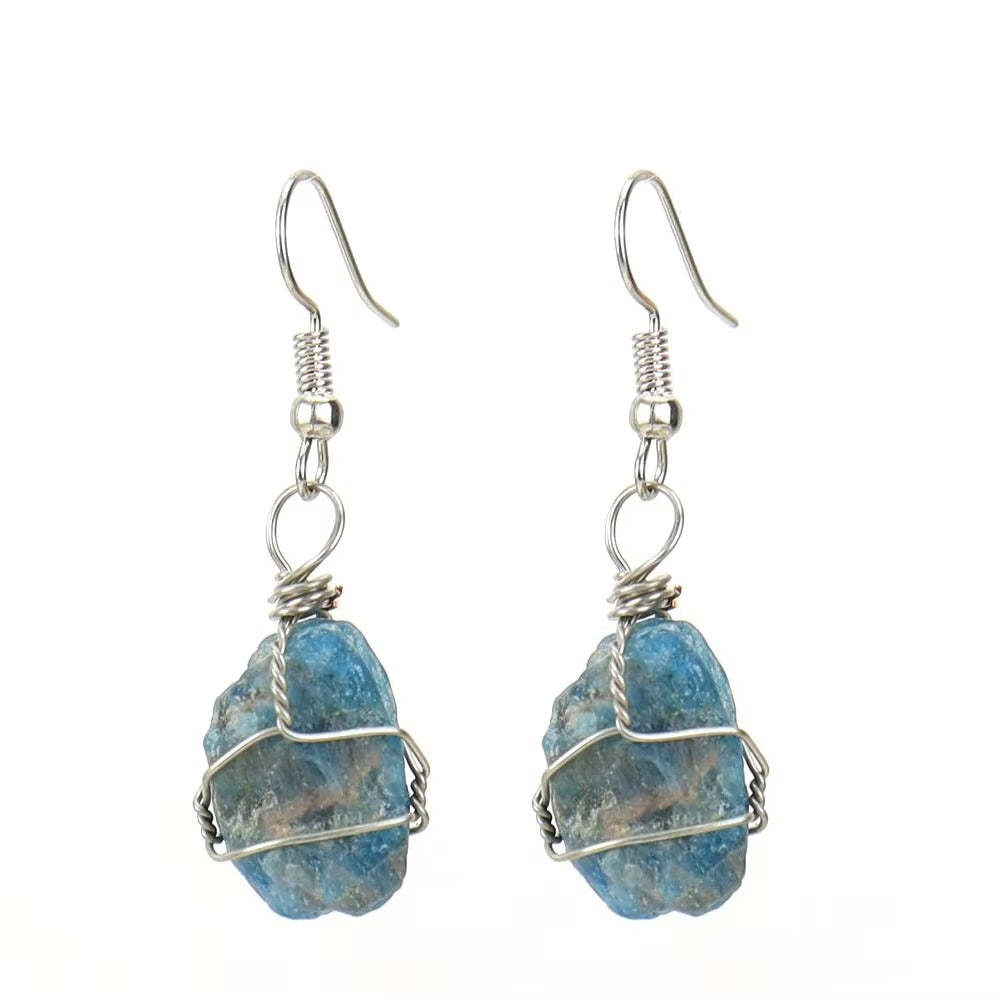 Tourmaline and agate and crystal earrings – view 15
