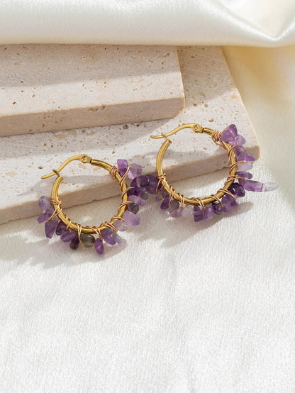 Natural stone earrings – view 2