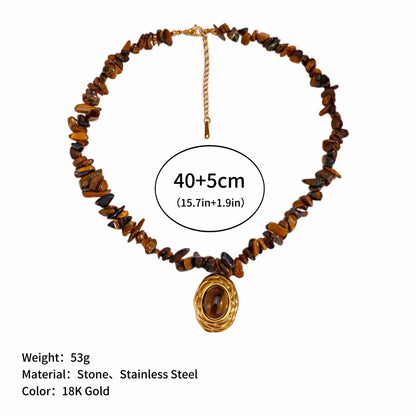 Natural stone necklace – view 3