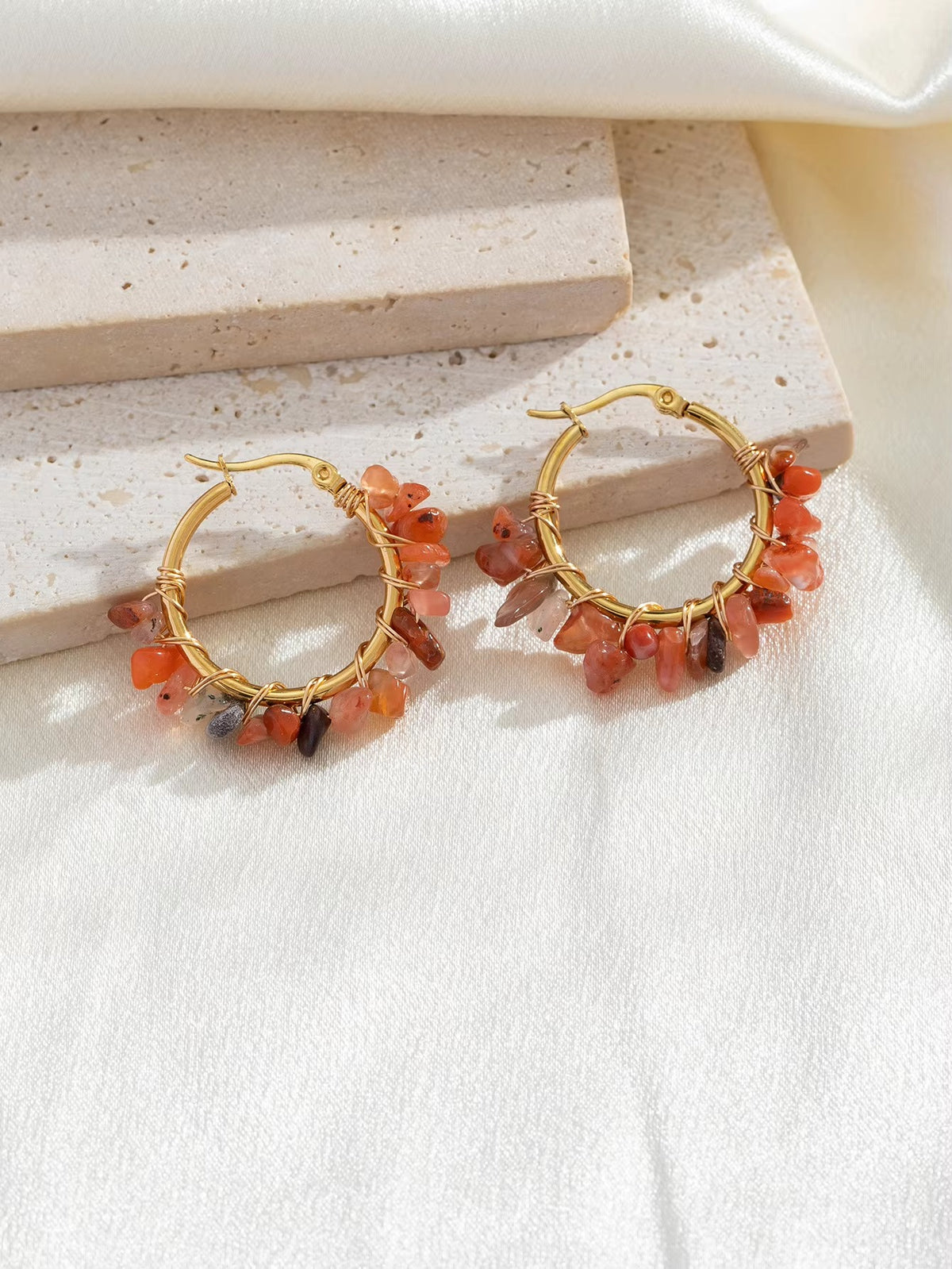 Natural stone earrings – view 4