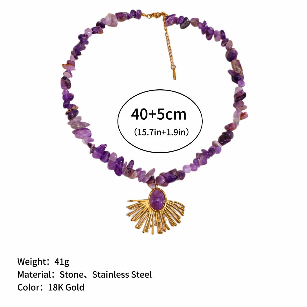 Natural stone necklace – view 4