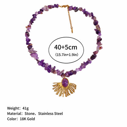 Natural stone necklace – view 4