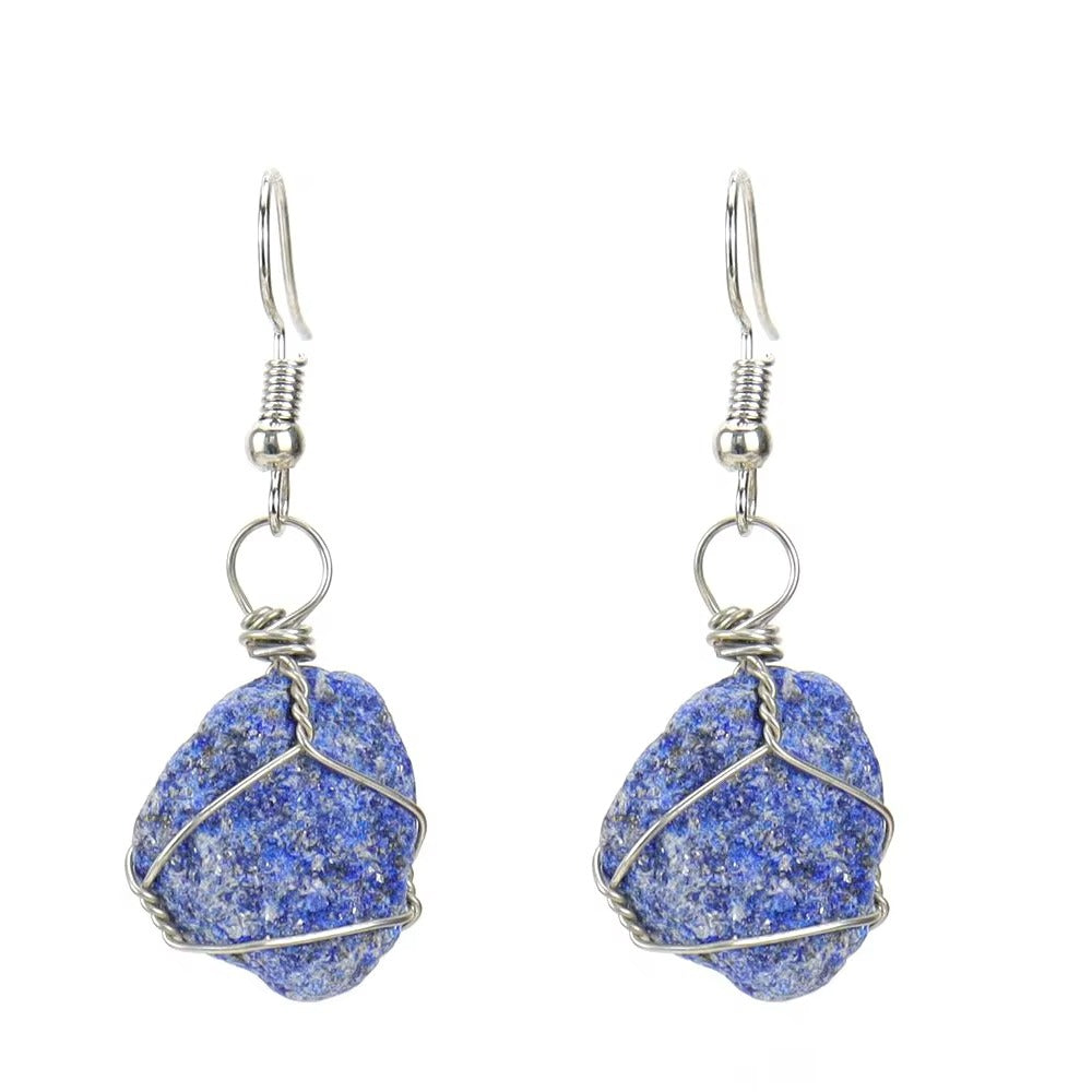 Tourmaline and agate and crystal earrings – view 5