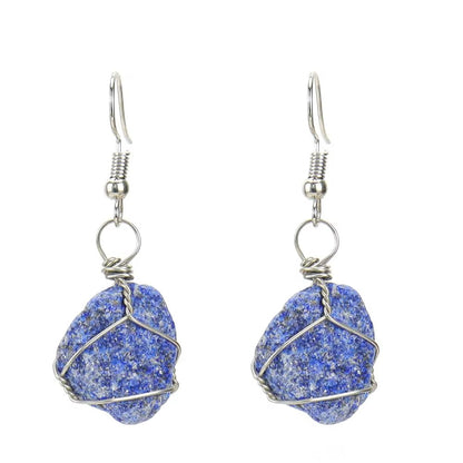 Tourmaline and agate and crystal earrings – view 5