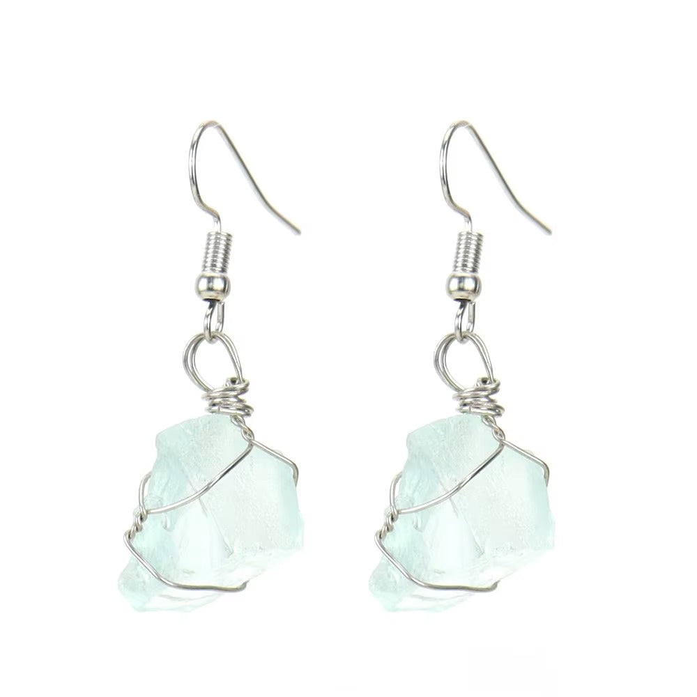 Tourmaline and agate and crystal earrings – view 6