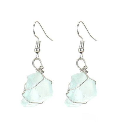 Tourmaline and agate and crystal earrings – view 6