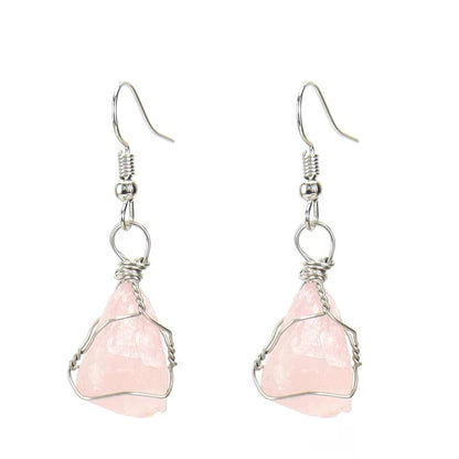 Tourmaline and agate and crystal earrings – view 8